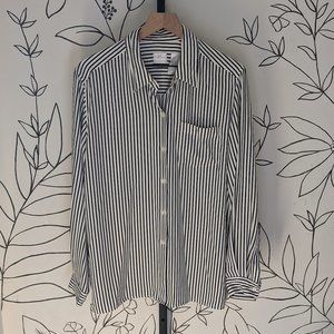 Emma James - Liz Claiborne - Vertical Stripe Button Down Blouse - 16